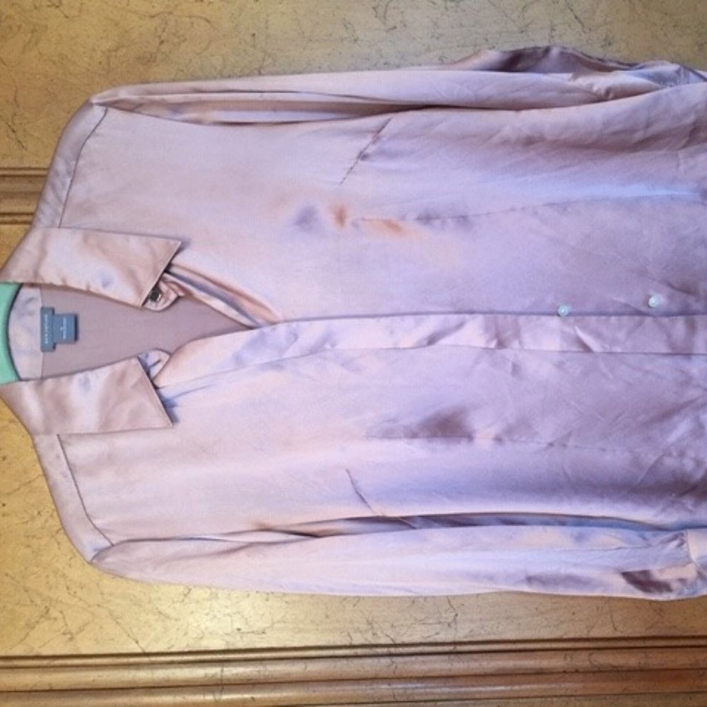 Ann Taylor silk pink blouse size 8